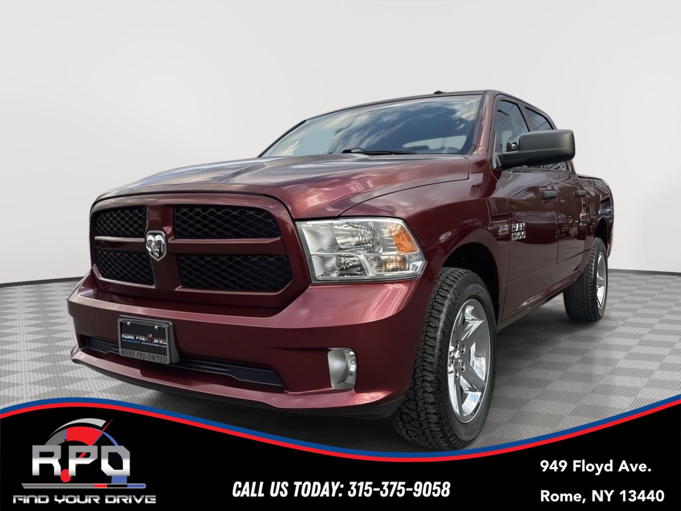 Delmonico Red Pearlcoat 2017 RAM 1500 Express Crew Cab 4WD Pickup Truck Four-Wheel Drive 8-Speed Automatic