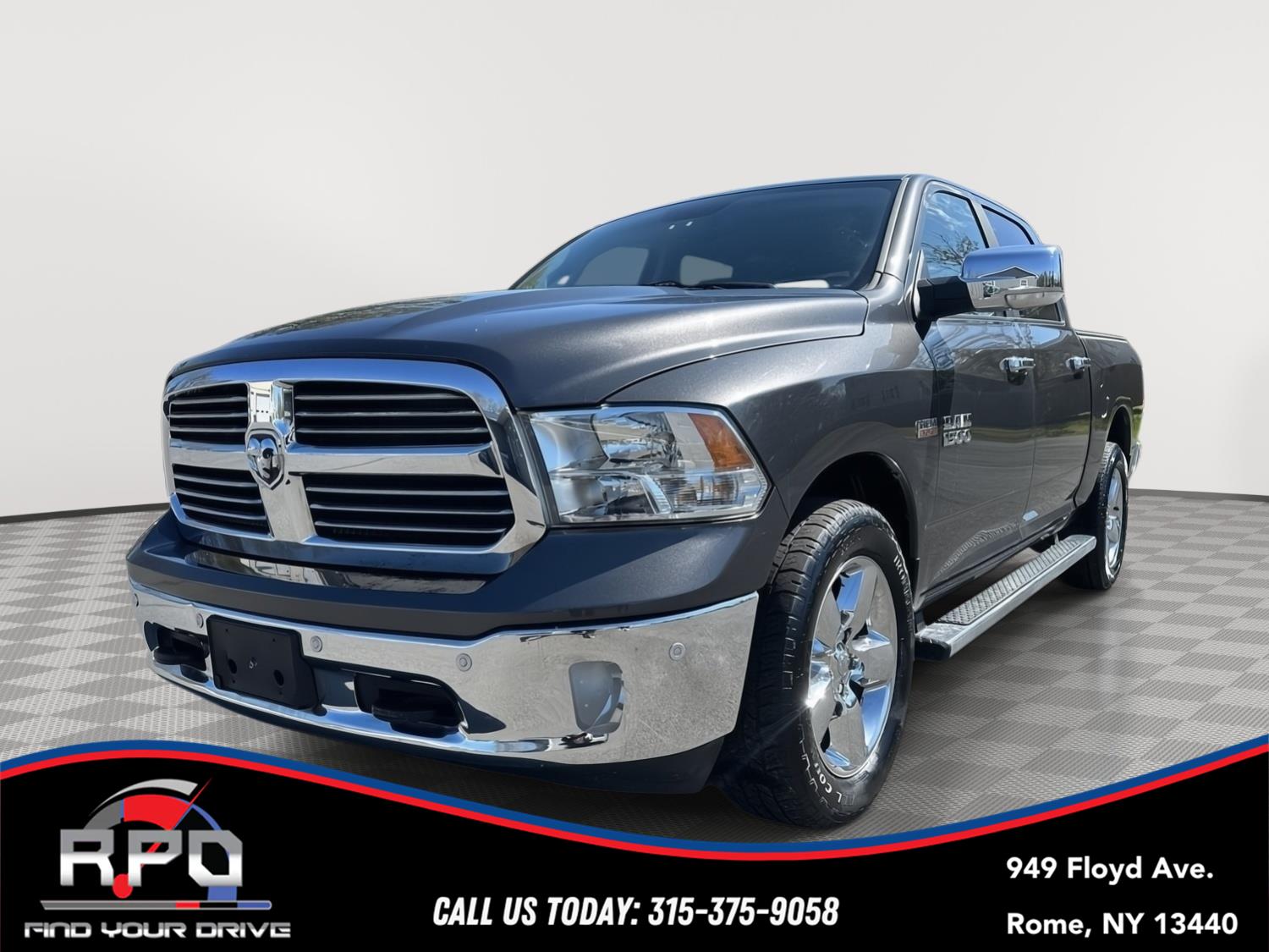 Granite Crystal Metallic 2017 RAM 1500 Big Horn Crew Cab 4WD Pickup Truck Four-Wheel Drive 8-Speed Automatic