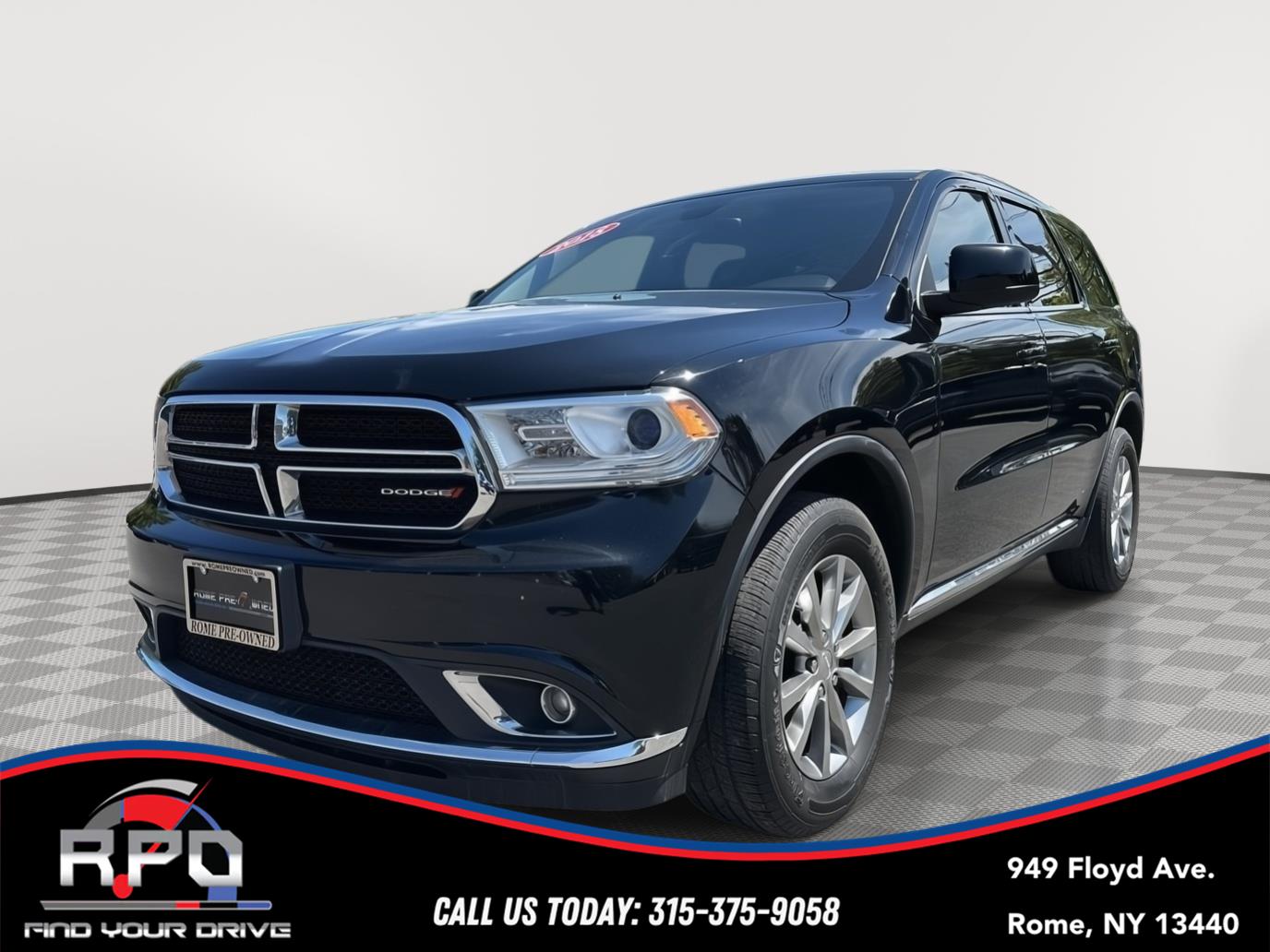 DB Black Clearcoat 2018 Dodge Durango SXT AWD SUV / Crossover All-Wheel Drive 8-Speed Automatic