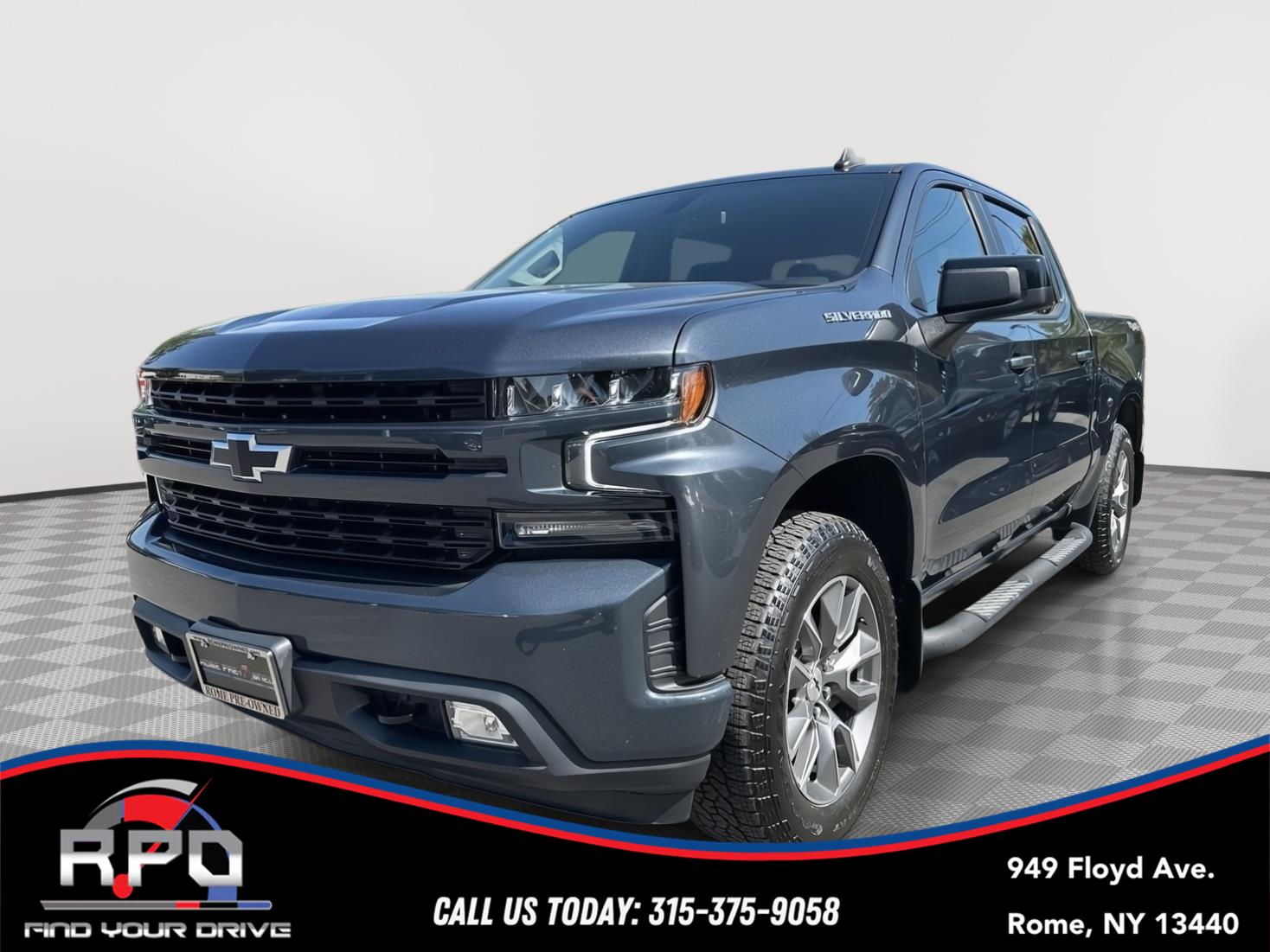 Shadow Gray Metallic 2021 Chevrolet Silverado 1500 RST Crew Cab 4WD Pickup Truck Four-Wheel Drive 8-Speed Automatic