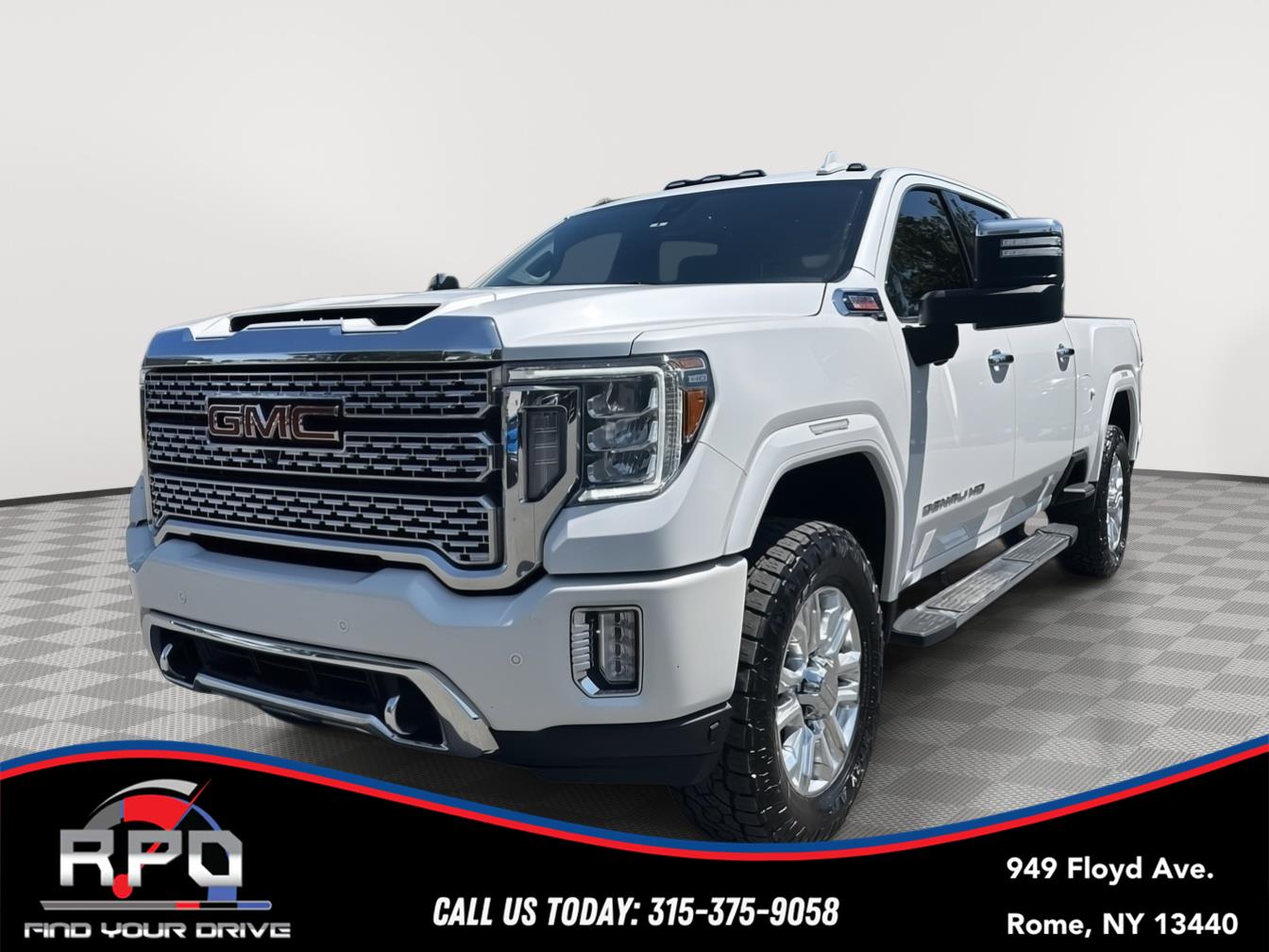 White Frost Tricoat 2021 GMC Sierra 2500HD Pickup Truck Four-Wheel Drive 6-Speed Automatic
