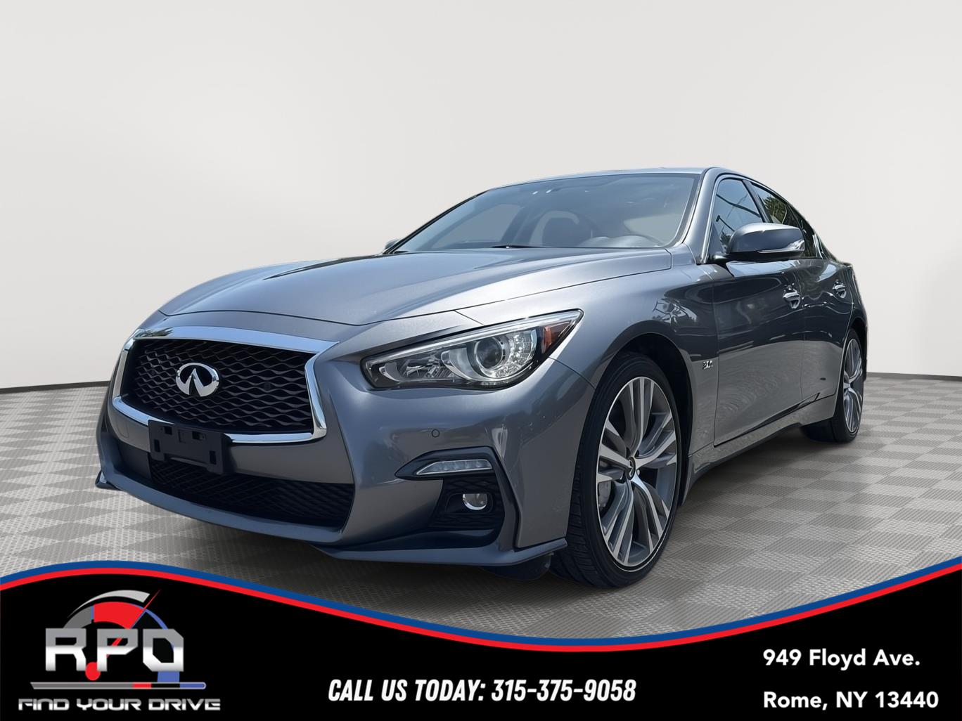 Gray (Graphite Shadow) 2020 INFINITI Q50 Sedan All-Wheel Drive Automatic