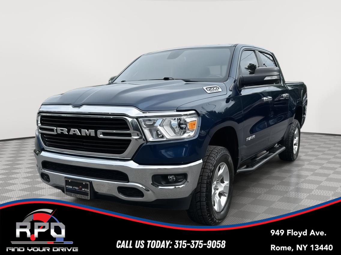 Patriot Blue Pearlcoat 2019 RAM 1500 Pickup Truck Four-Wheel Drive 8-Speed Automatic