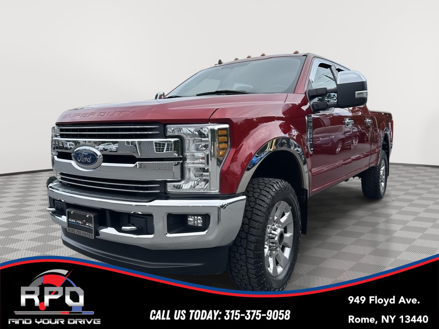 Ruby Red Metallic Tinted Clearcoat 2019 Ford F-250 Super Duty Pickup Truck Four-Wheel Drive 6-Speed Automatic