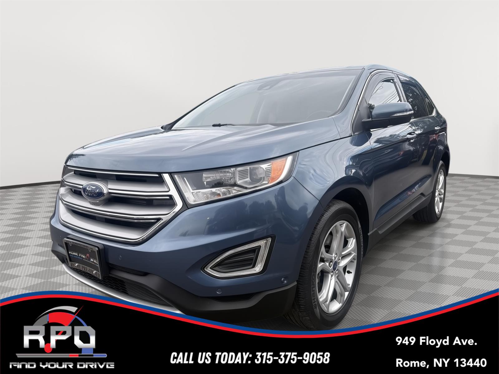 Blue Metallic 2018 Ford Edge SUV / Crossover All-Wheel Drive 6-Speed Automatic