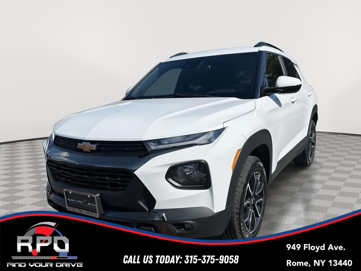Summit White 2021 Chevrolet Trailblazer SUV / Crossover Four-Wheel Drive 9-Speed Automatic