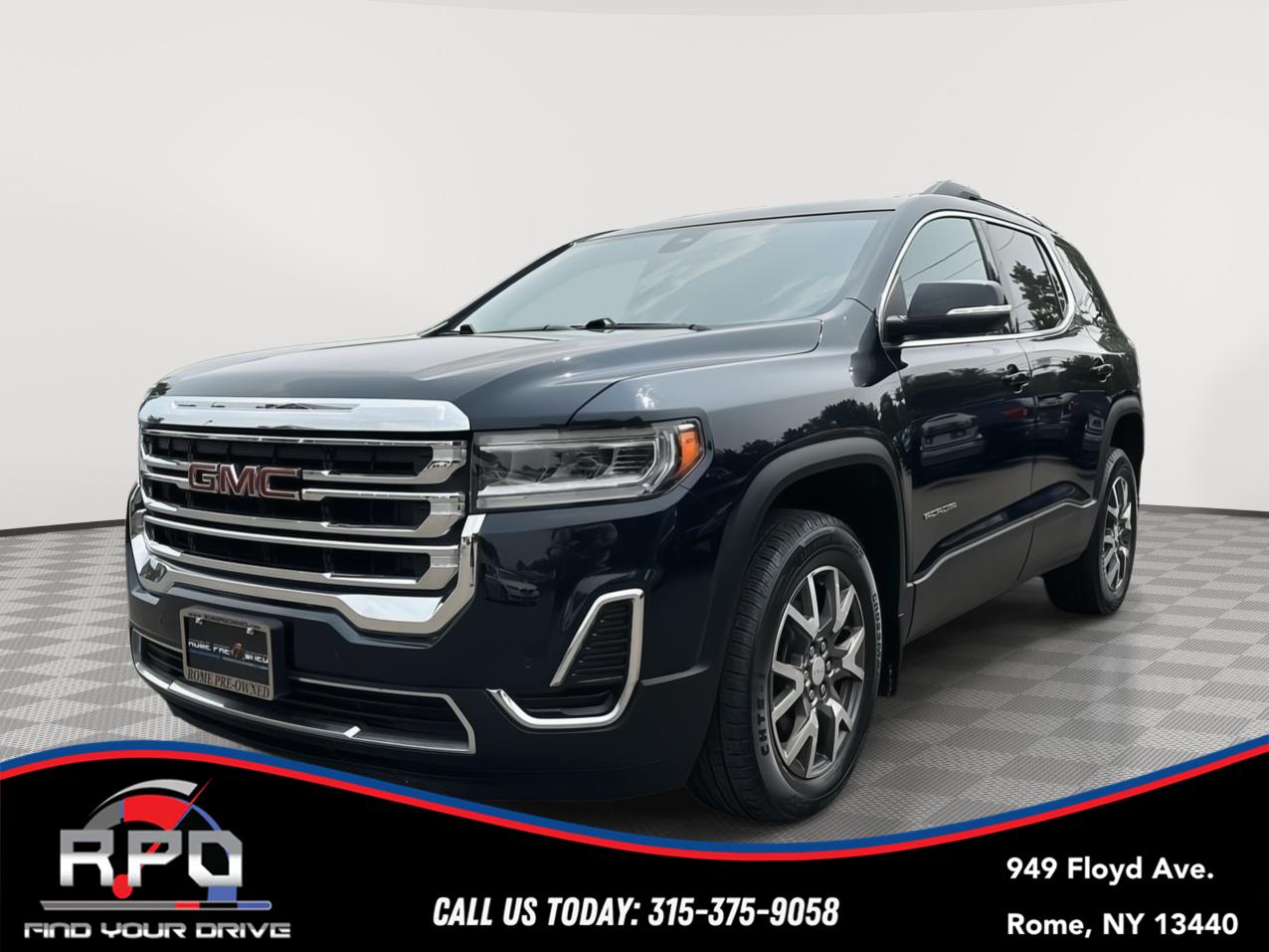 Midnight Blue Metallic 2021 GMC Acadia SUV / Crossover Four-Wheel Drive 9-Speed Automatic