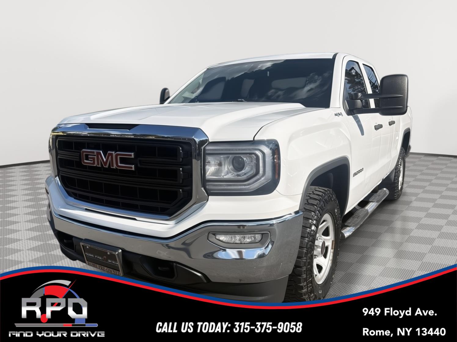 Summit White 2018 GMC Sierra 1500 Pickup Truck Four-Wheel Drive 6-Speed Automatic