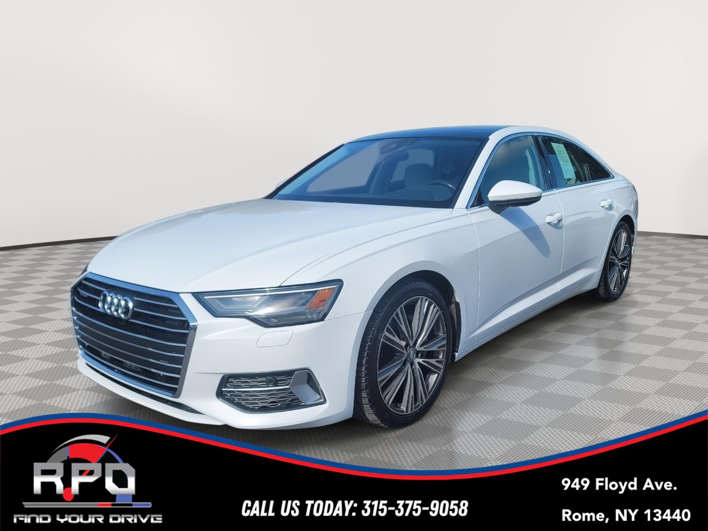Glacier White Metallic 2019 Audi A6 Sedan All-Wheel Drive Automatic