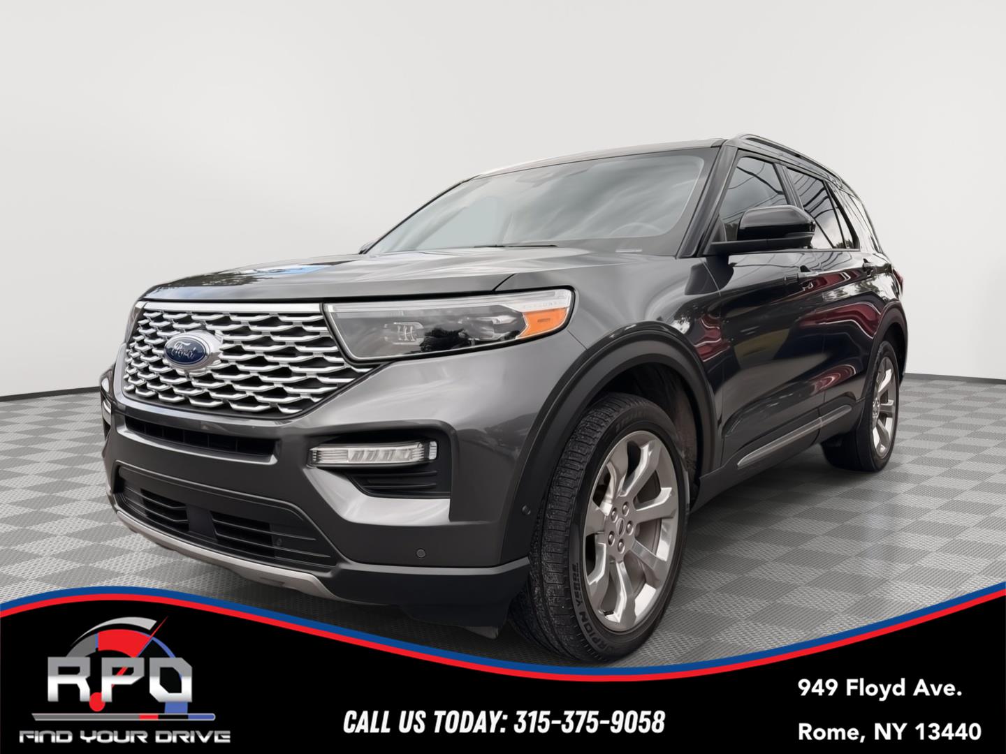 Gray (Magnetic Metallic) 2020 Ford Explorer SUV / Crossover All-Wheel Drive Automatic