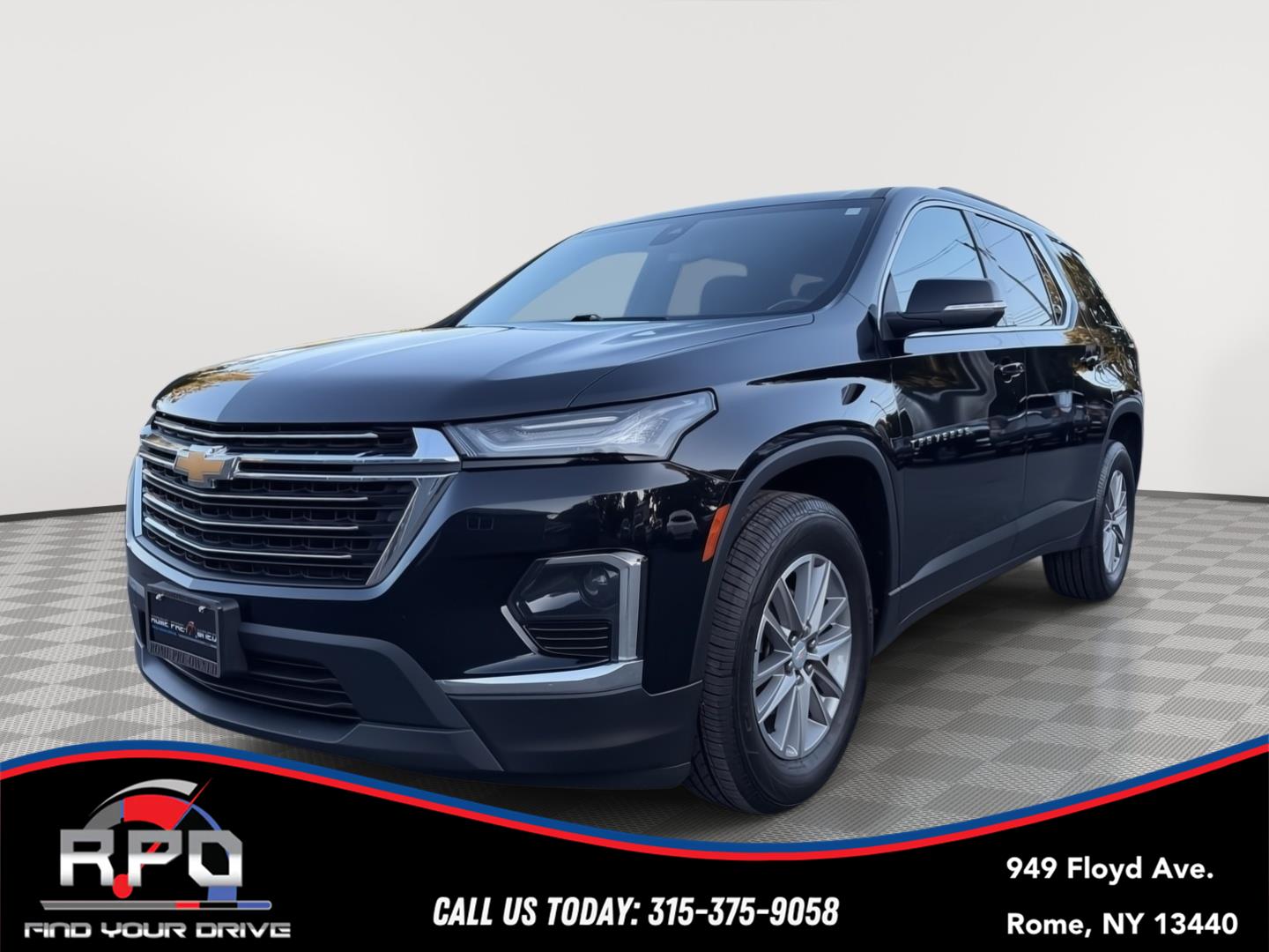 Mosaic Black Metallic 2022 Chevrolet Traverse SUV / Crossover Four-Wheel Drive 9-Speed Automatic