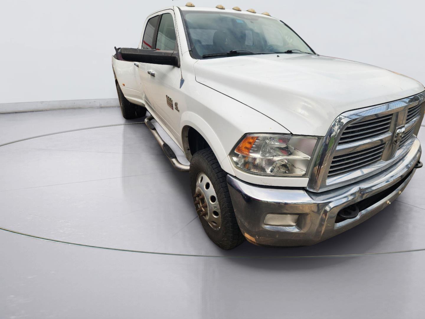 Bright White 2012 RAM 3500 Pickup Truck Four-Wheel Drive 6-Speed Automatic Overdrive