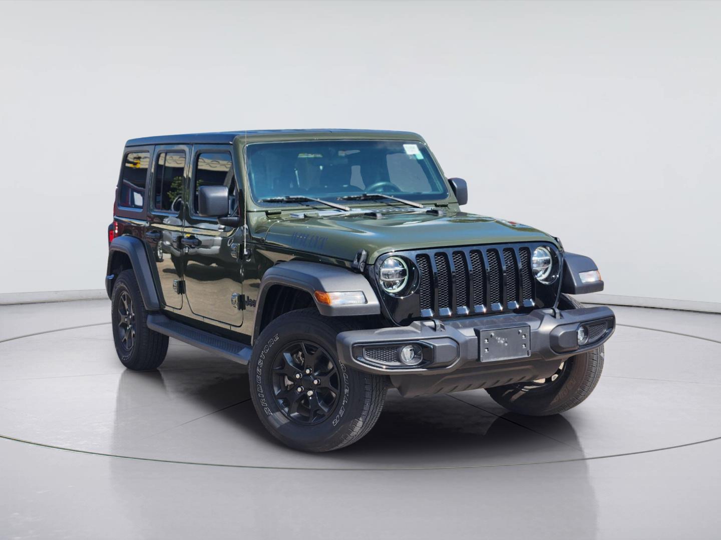 Sarge Green Clearcoat 2021 Jeep Wrangler SUV / Crossover Four-Wheel Drive 8-Speed Automatic