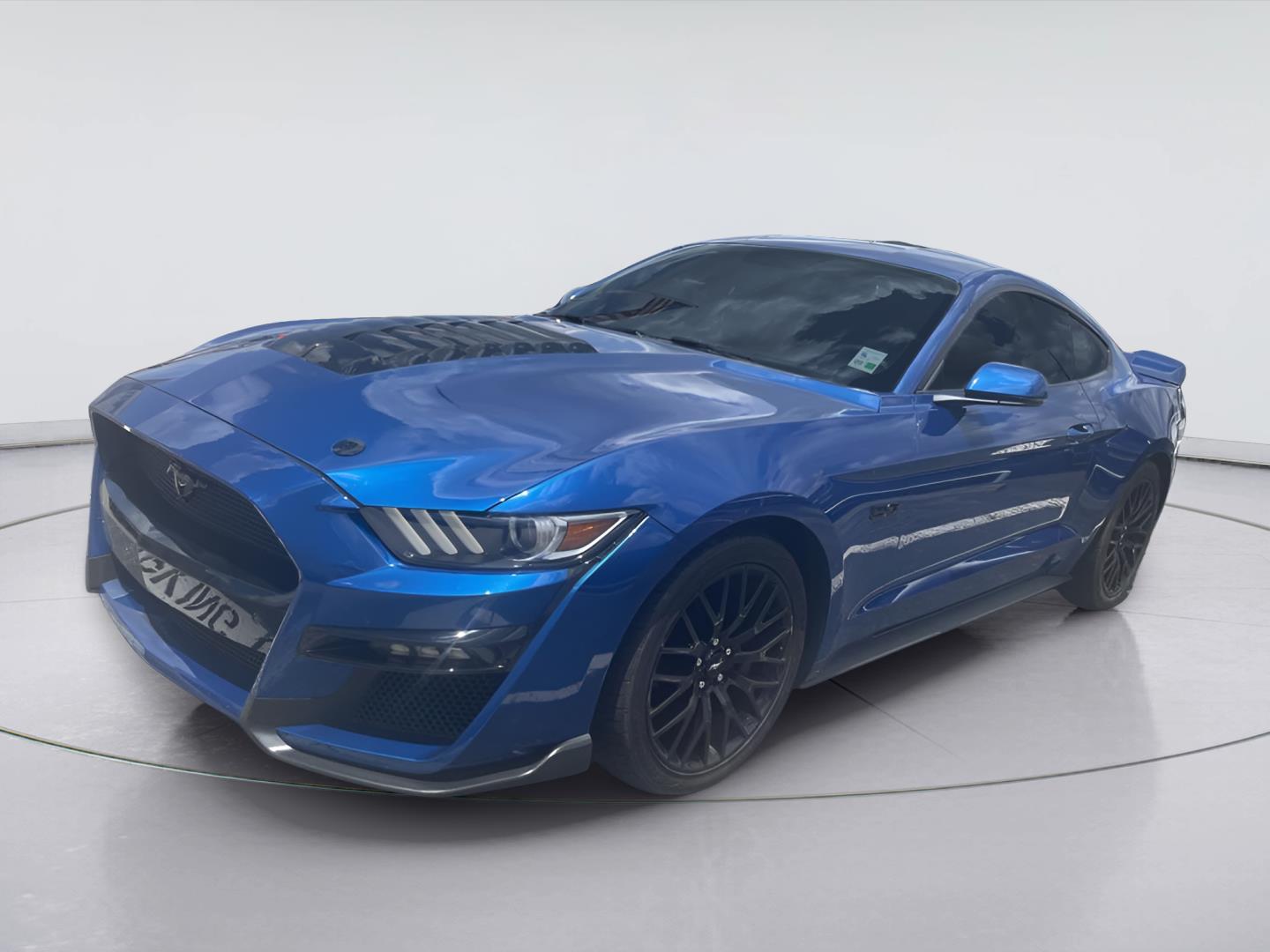 Lightning Blue 2017 Ford Mustang Coupe Rear-Wheel Drive 6-Speed Manual