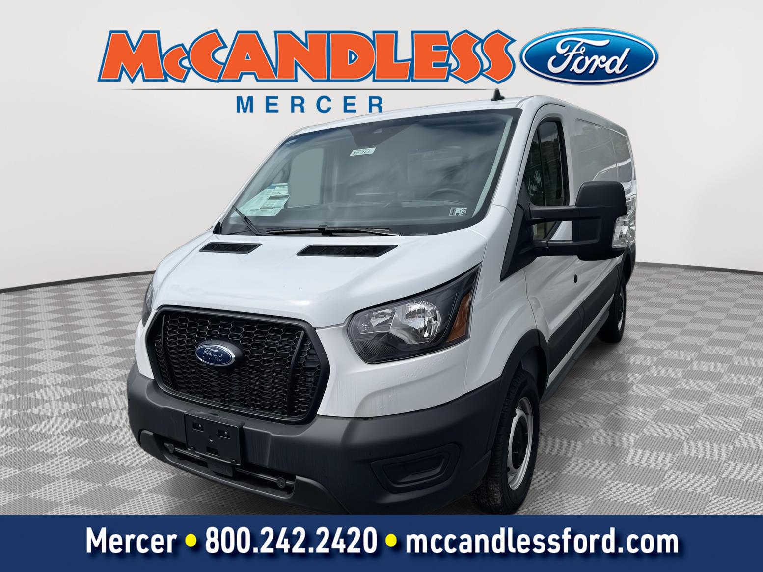 Oxford White 2024 Ford Transit Cargo Van Rear-Wheel Drive 