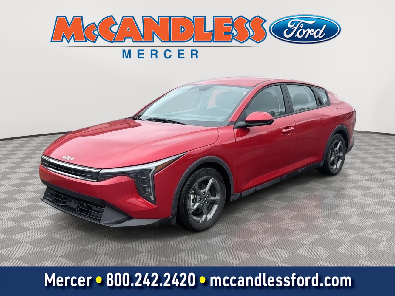 Currant Red 2025 Kia K4 LXS FWD Sedan Front-Wheel Drive Continuously Variable Transmission