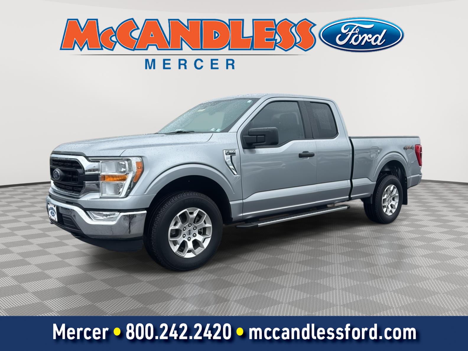 Iconic Silver 2022 Ford F-150 Pickup Truck Four-Wheel Drive Automatic