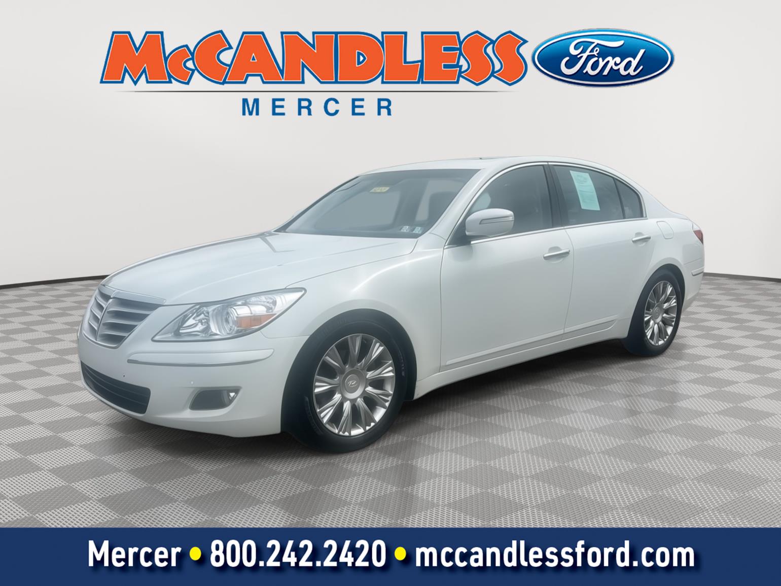 White Satin Pearl 2009 Hyundai Genesis Sedan Automatic