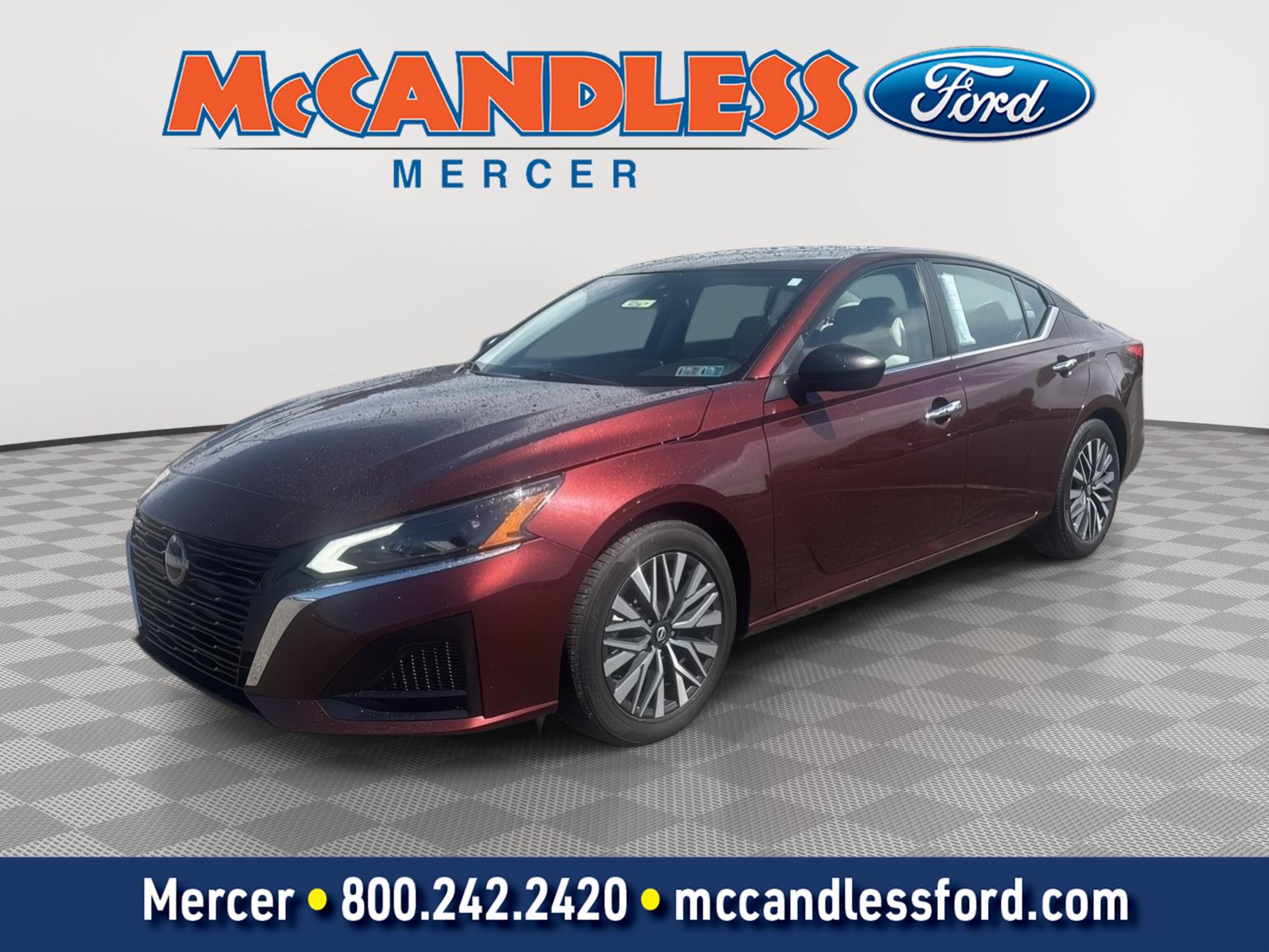 Garnet Pearl Metallic 2024 Nissan Altima 2.5 SV FWD Sedan Front-Wheel Drive Continuously Variable Transmission