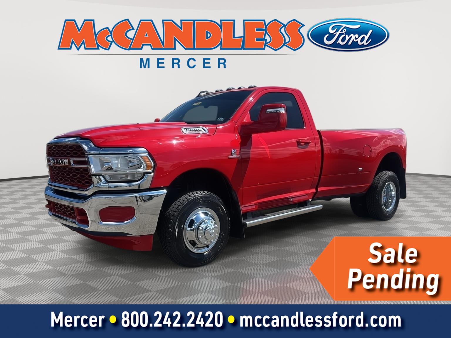 Flame Red Clearcoat 2024 RAM 3500 Pickup Truck Four-Wheel Drive 6-Speed Automatic