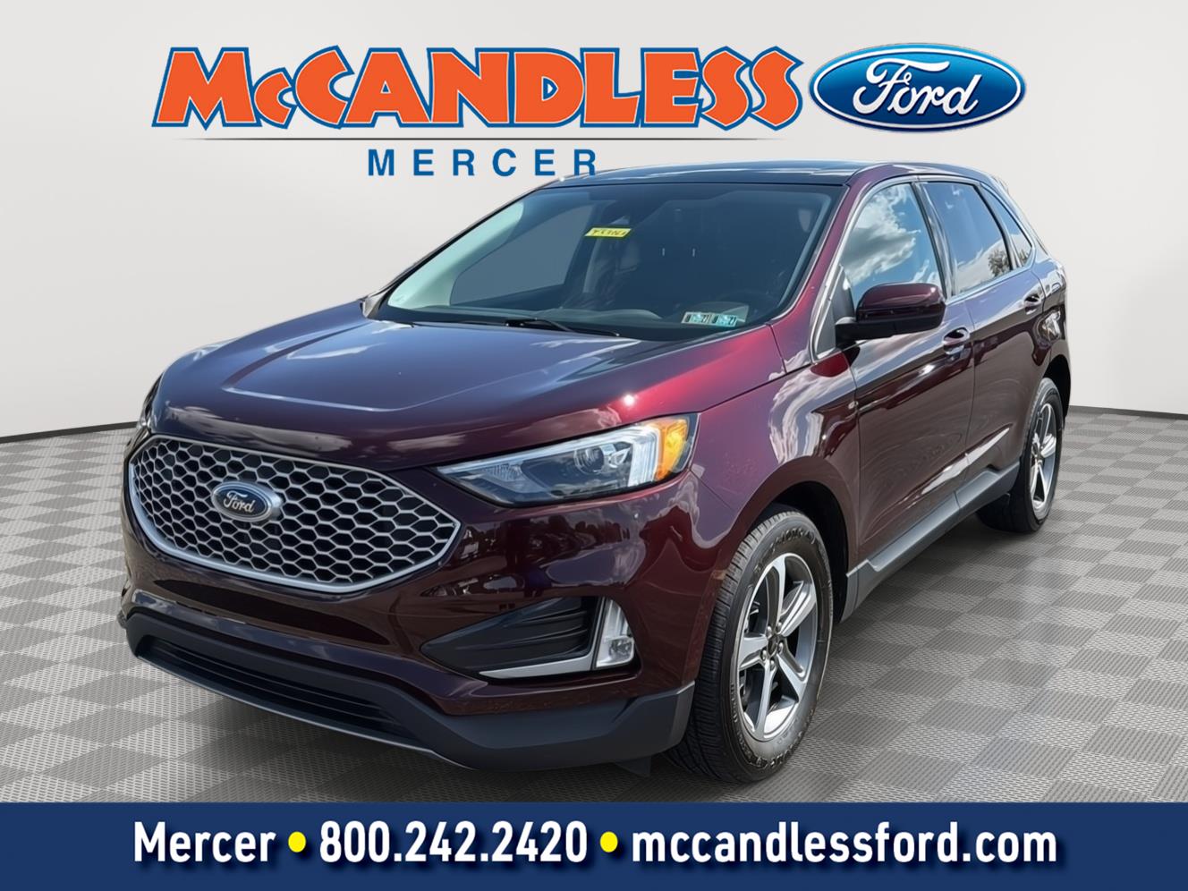 Red (Burgundy Velvet Metallic Tinted Clearcoat) 2024 Ford Edge SUV / Crossover All-Wheel Drive 8-Speed Automatic
