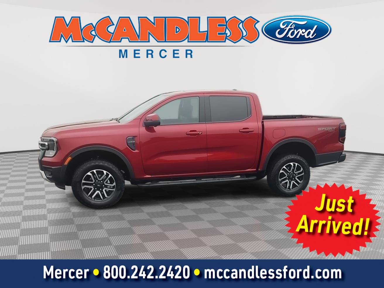 Ruby Red Metallic Tinted Clearcoat 2026 Ford Ranger Pickup Truck Four-Wheel Drive Automatic