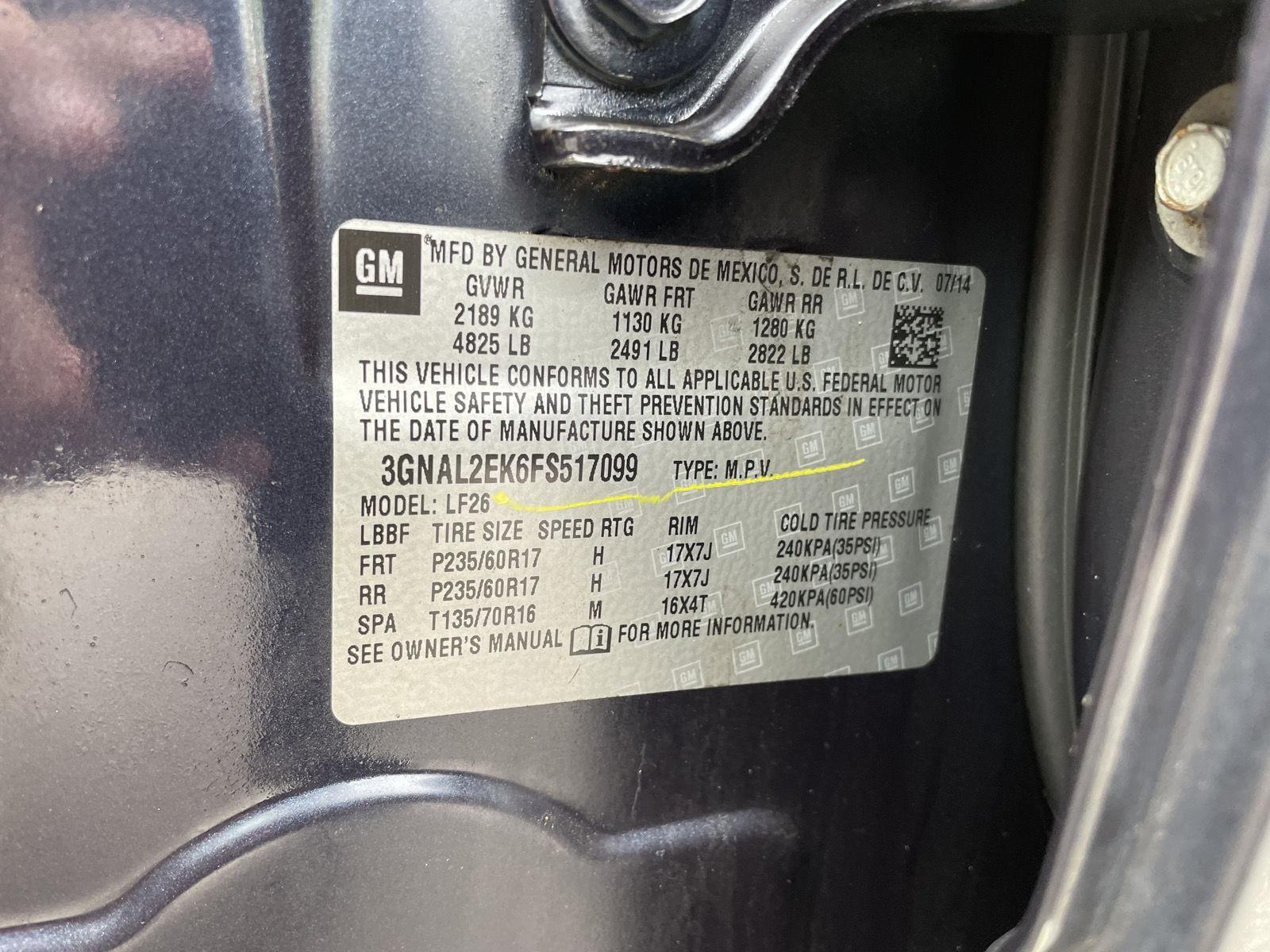 Used 2015 Chevrolet Captiva Sport Fleet LS SUV for sale in Lincoln NE