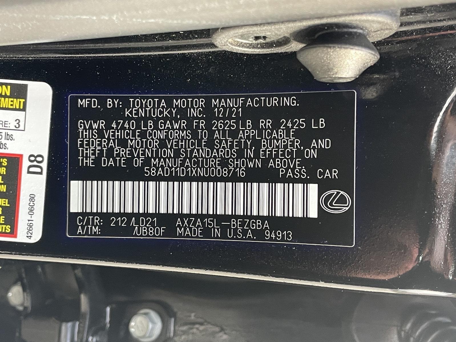 Used 2022 Lexus ES for sale in Lincoln NE