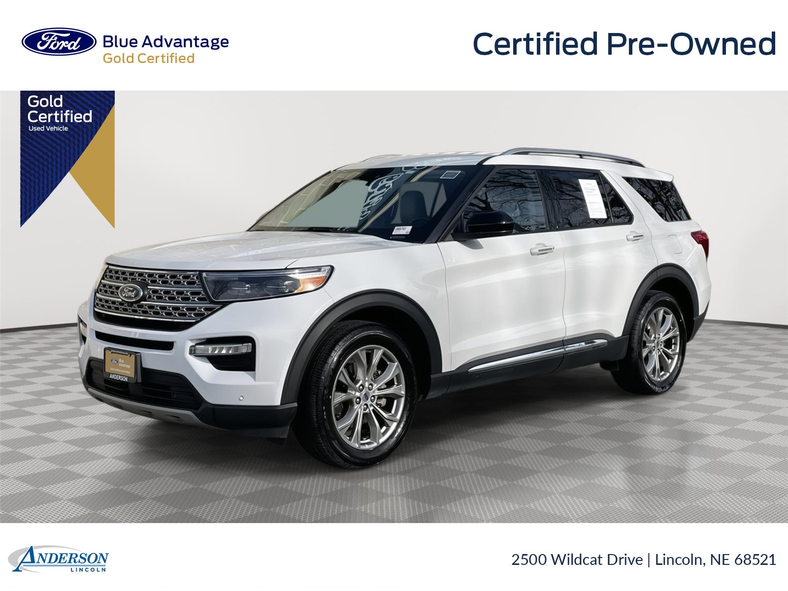 Oxford White 2023 Ford Explorer Limited AWD SUV / Crossover All-Wheel Drive Automatic