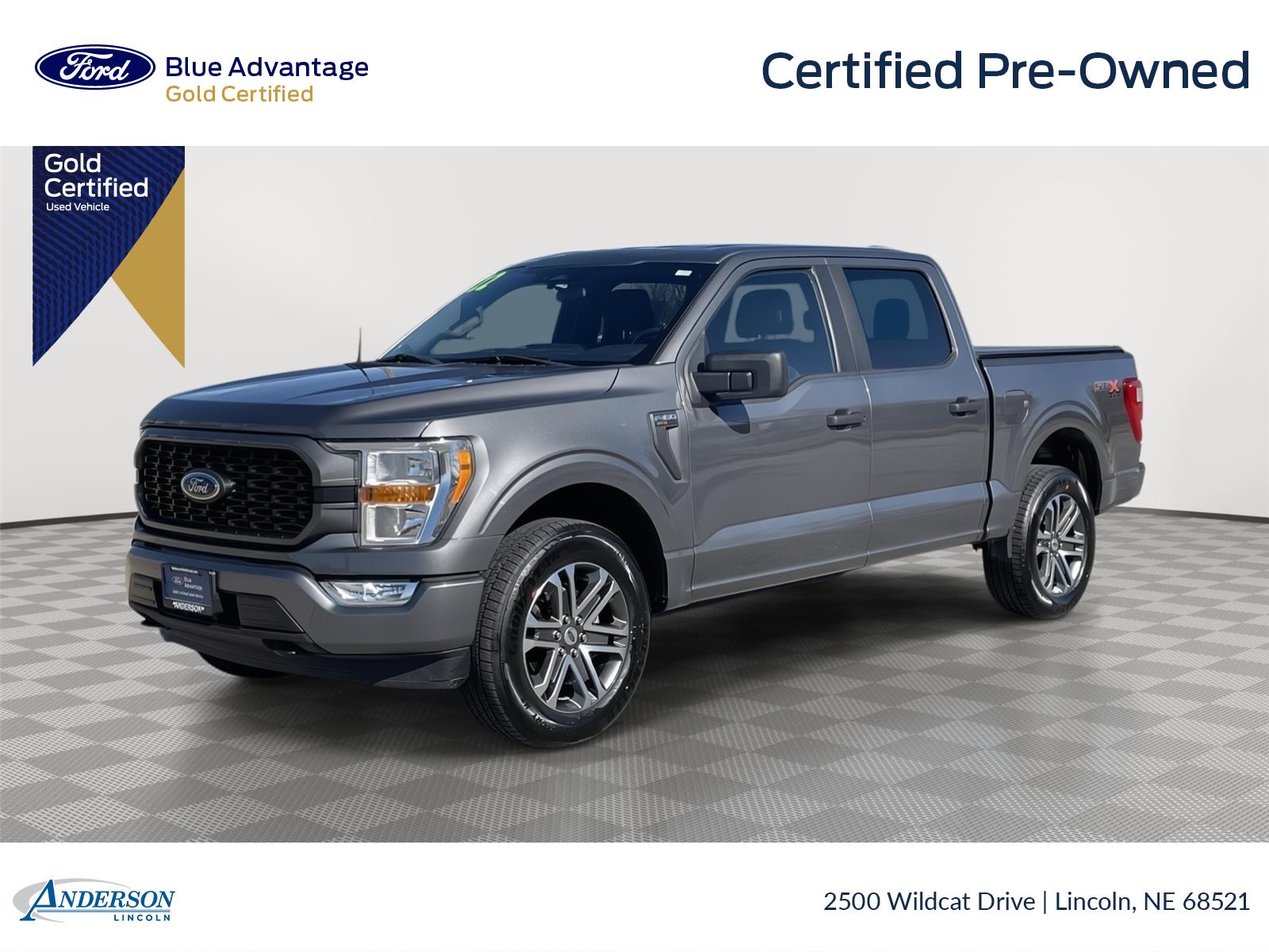 Carbonized Gray Metallic 2022 Ford F-150 XL SuperCrew 4WD Pickup Truck Four-Wheel Drive Automatic