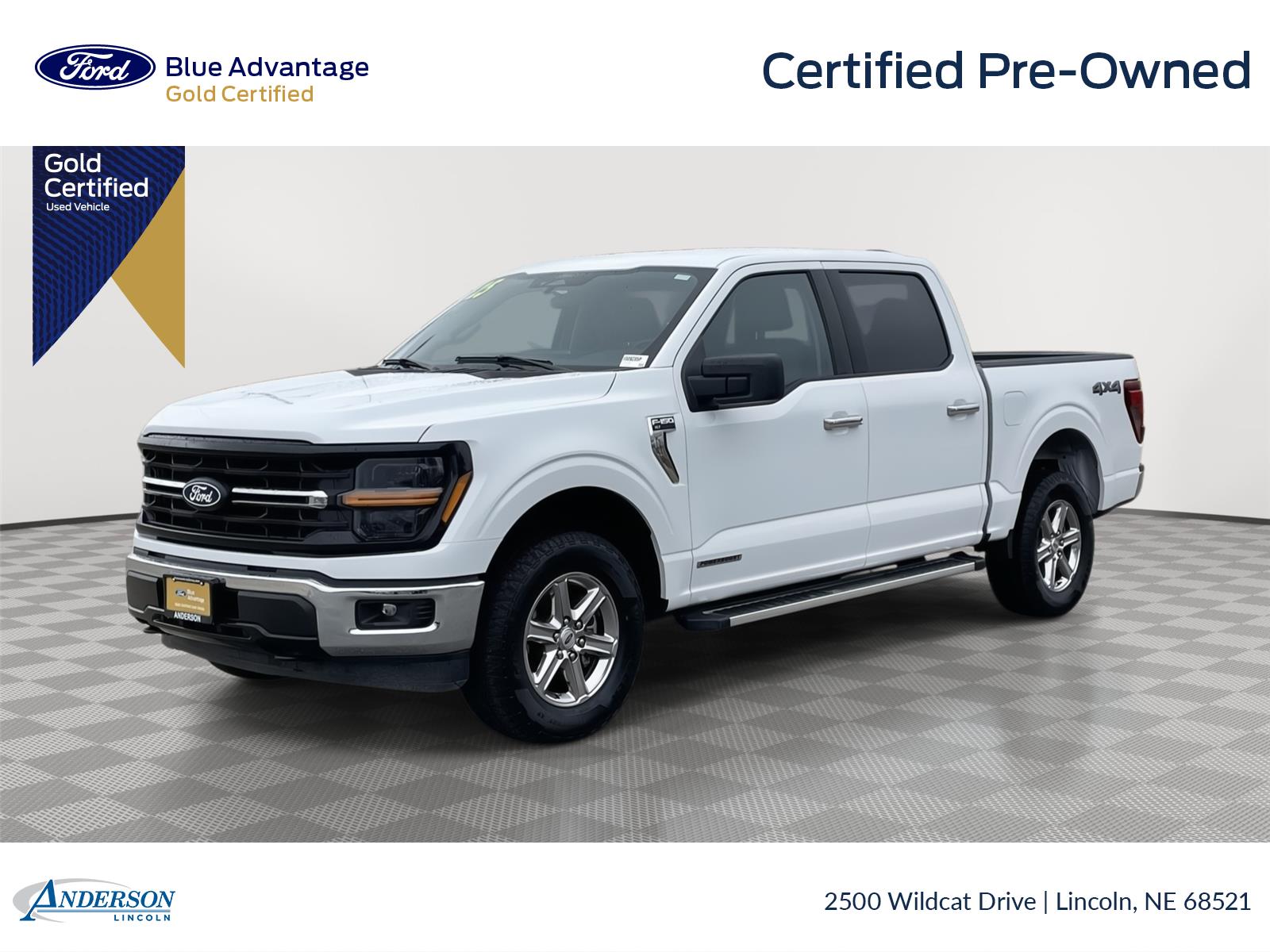 Oxford White 2025 Ford F-150 XLT SuperCrew 4WD Pickup Truck Four-Wheel Drive Automatic