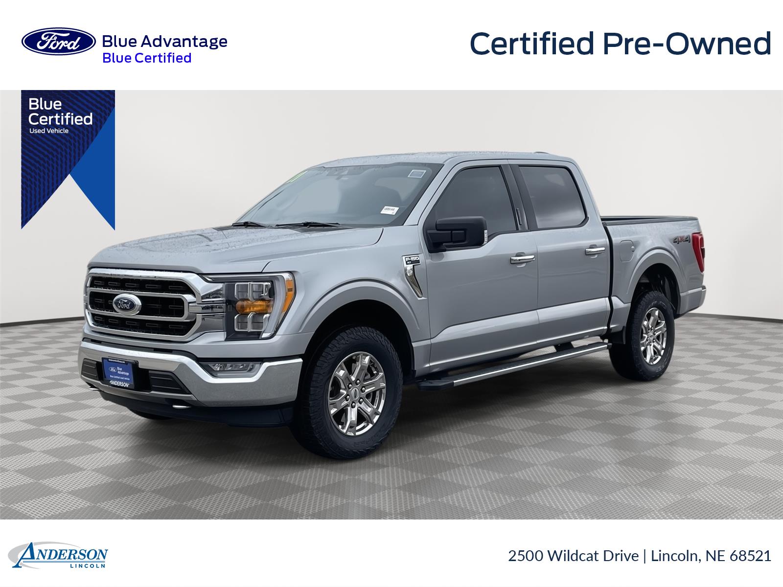 Iconic Silver Metallic 2021 Ford F-150 XLT SuperCrew 4WD Pickup Truck Four-Wheel Drive Automatic