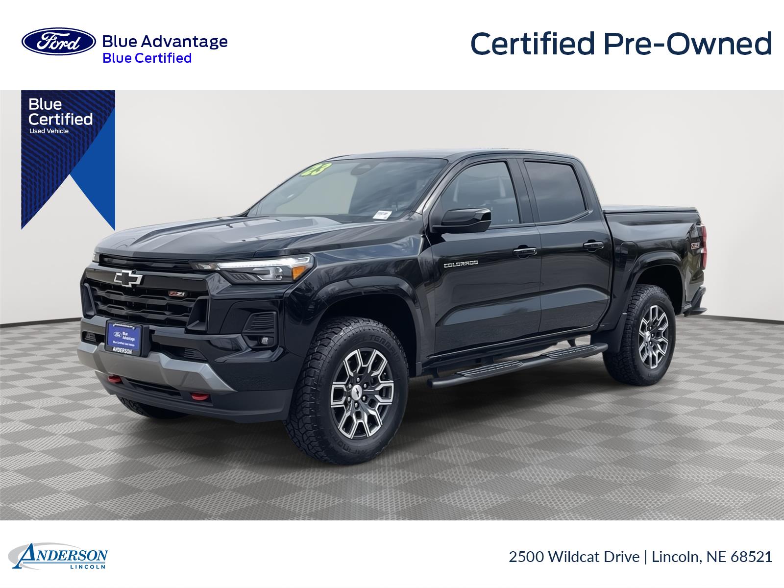 Black 2023 Chevrolet Colorado Z71 Crew Cab 4WD Pickup Truck Four-Wheel Drive 8-Speed Automatic