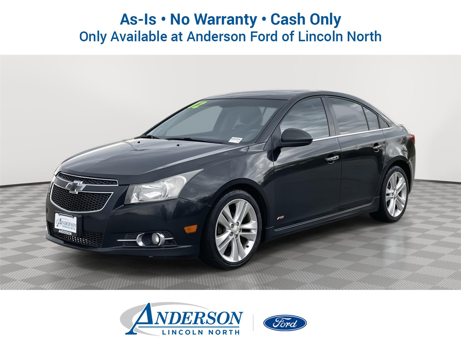 Black Granite Metallic 2012 Chevrolet Cruze LTZ Sedan FWD Sedan Front-Wheel Drive 6-Speed Automatic