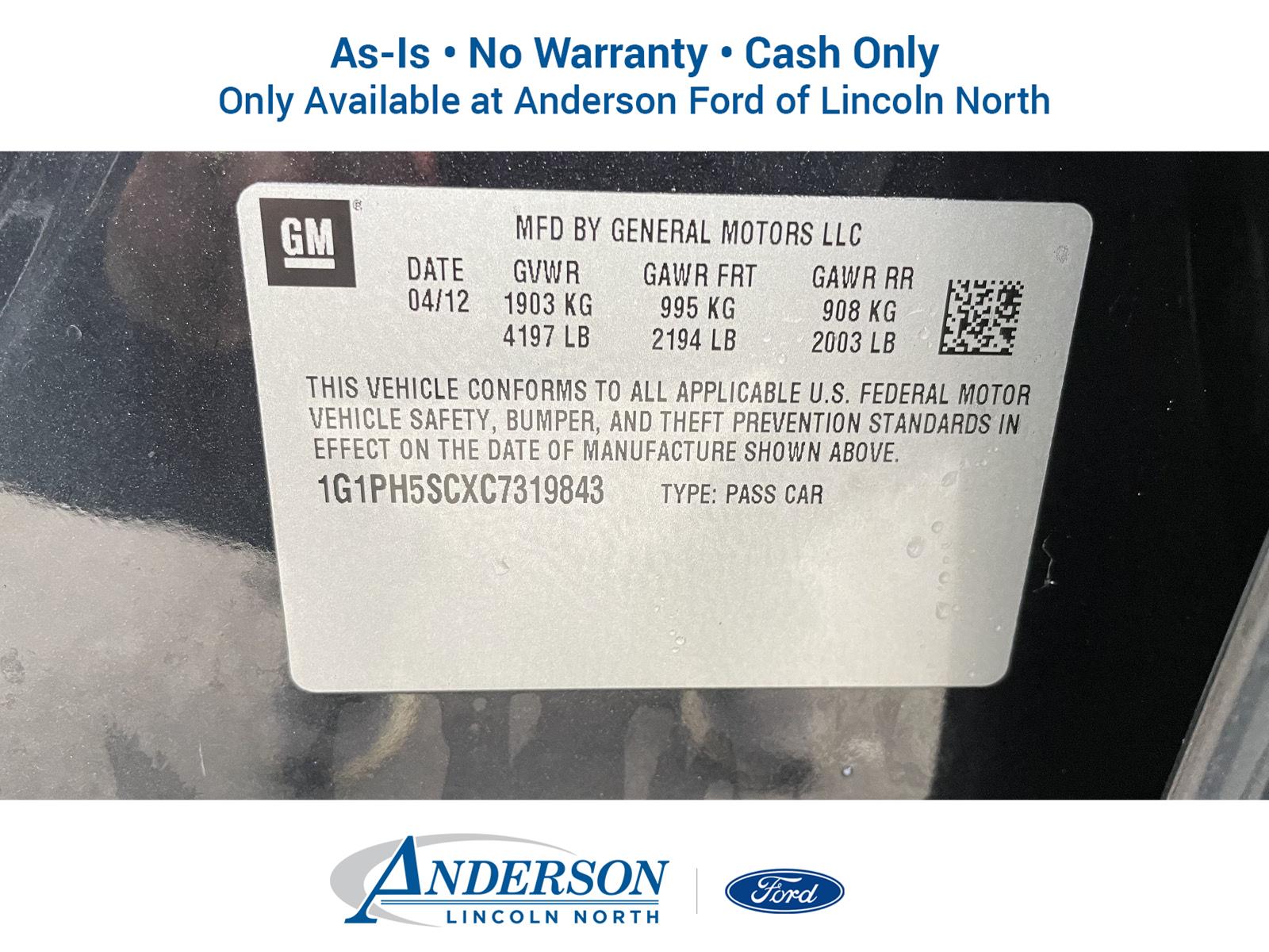 Used 2012 Chevrolet Cruze for sale in Lincoln NE