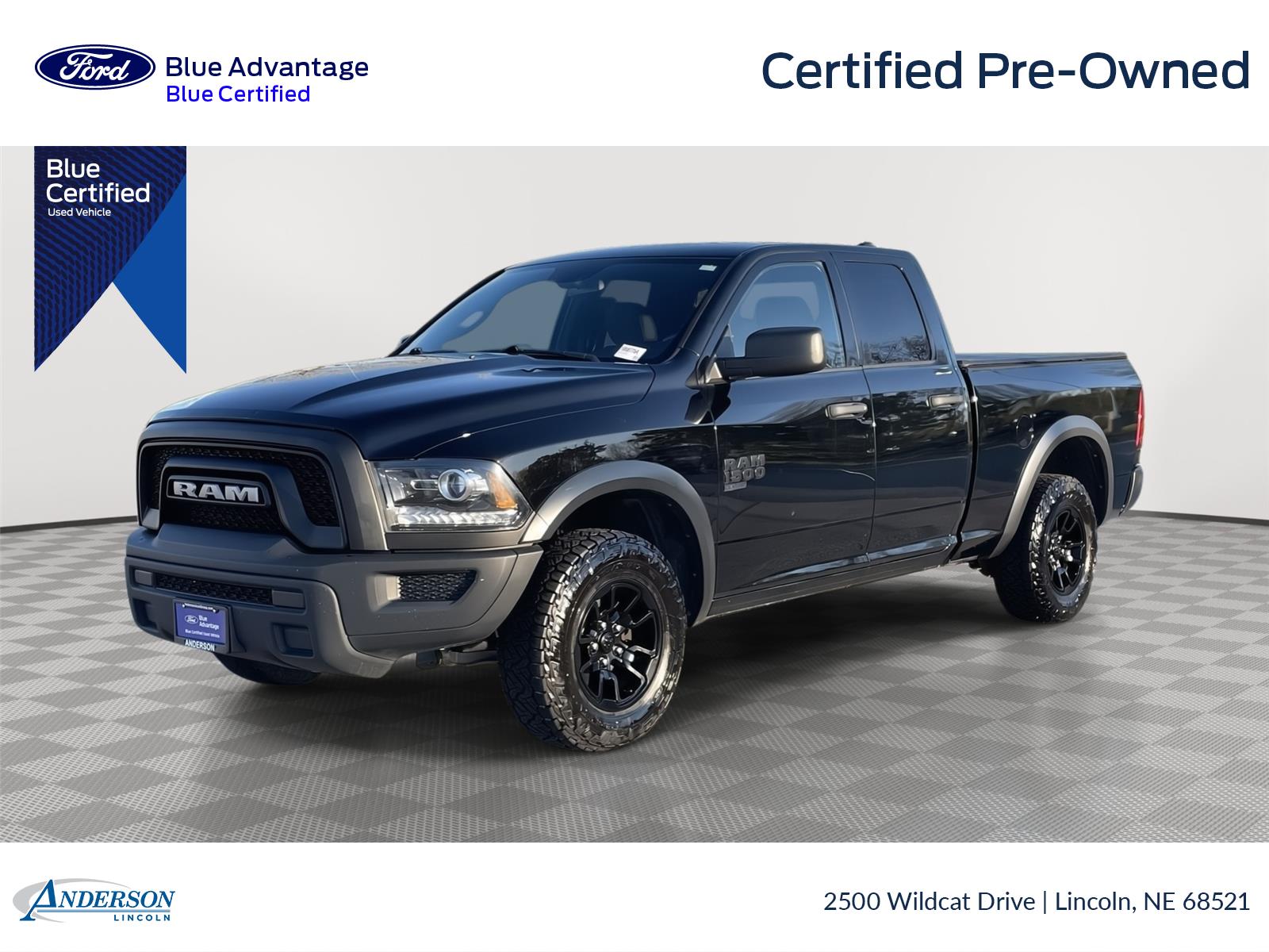 Diamond Black Crystal Pearlcoat 2021 RAM 1500 Classic Warlock Quad Cab 4WD Pickup Truck Four-Wheel Drive 8-Speed Automatic