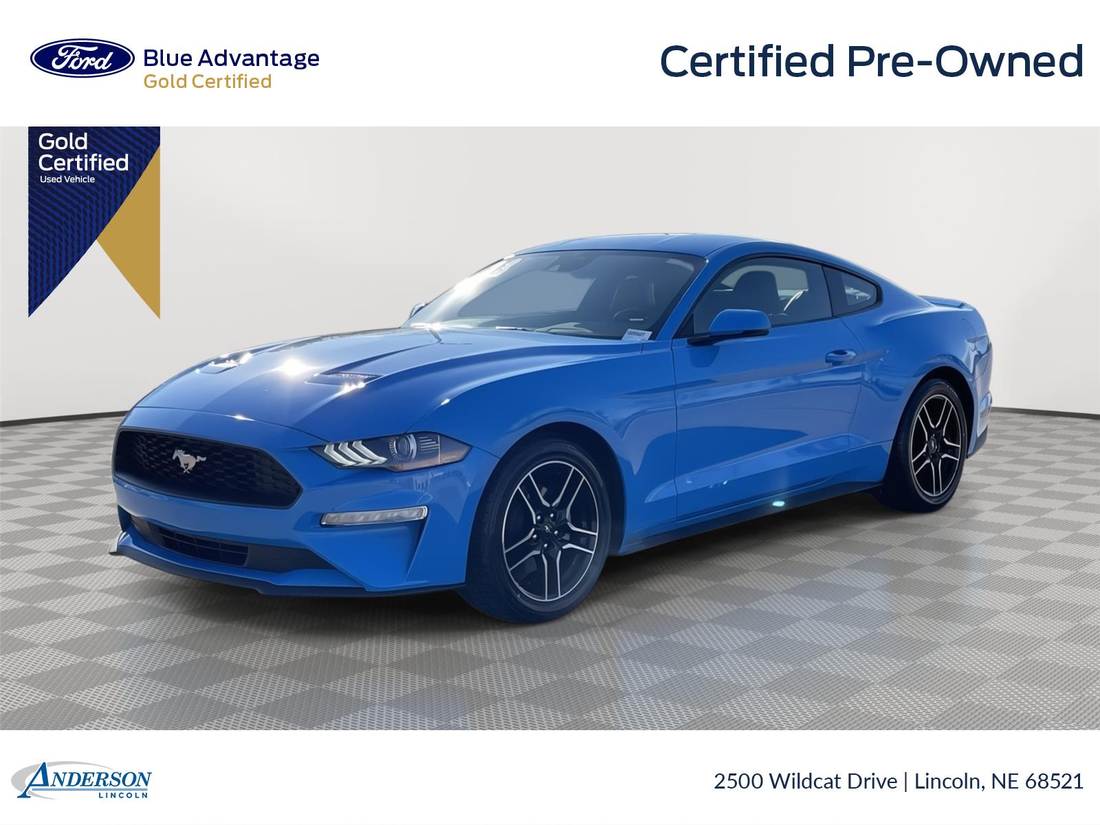 Grabber Blue 2023 Ford Mustang EcoBoost Premium Fastback RWD Coupe Rear-Wheel Drive Automatic