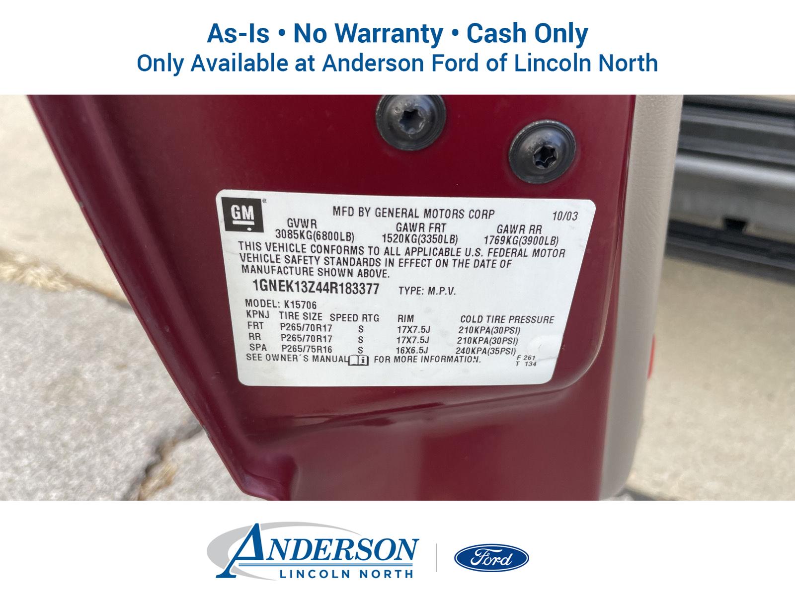 Used 2004 Chevrolet Tahoe for sale in Lincoln NE