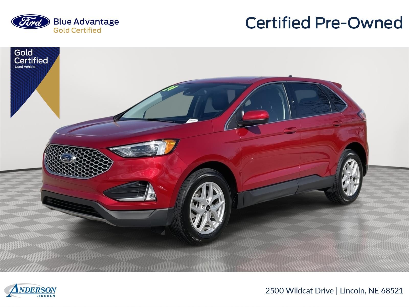 Rapid Red Metallic Tinted Clearcoat 2024 Ford Edge SEL AWD SUV / Crossover All-Wheel Drive 8-Speed Automatic