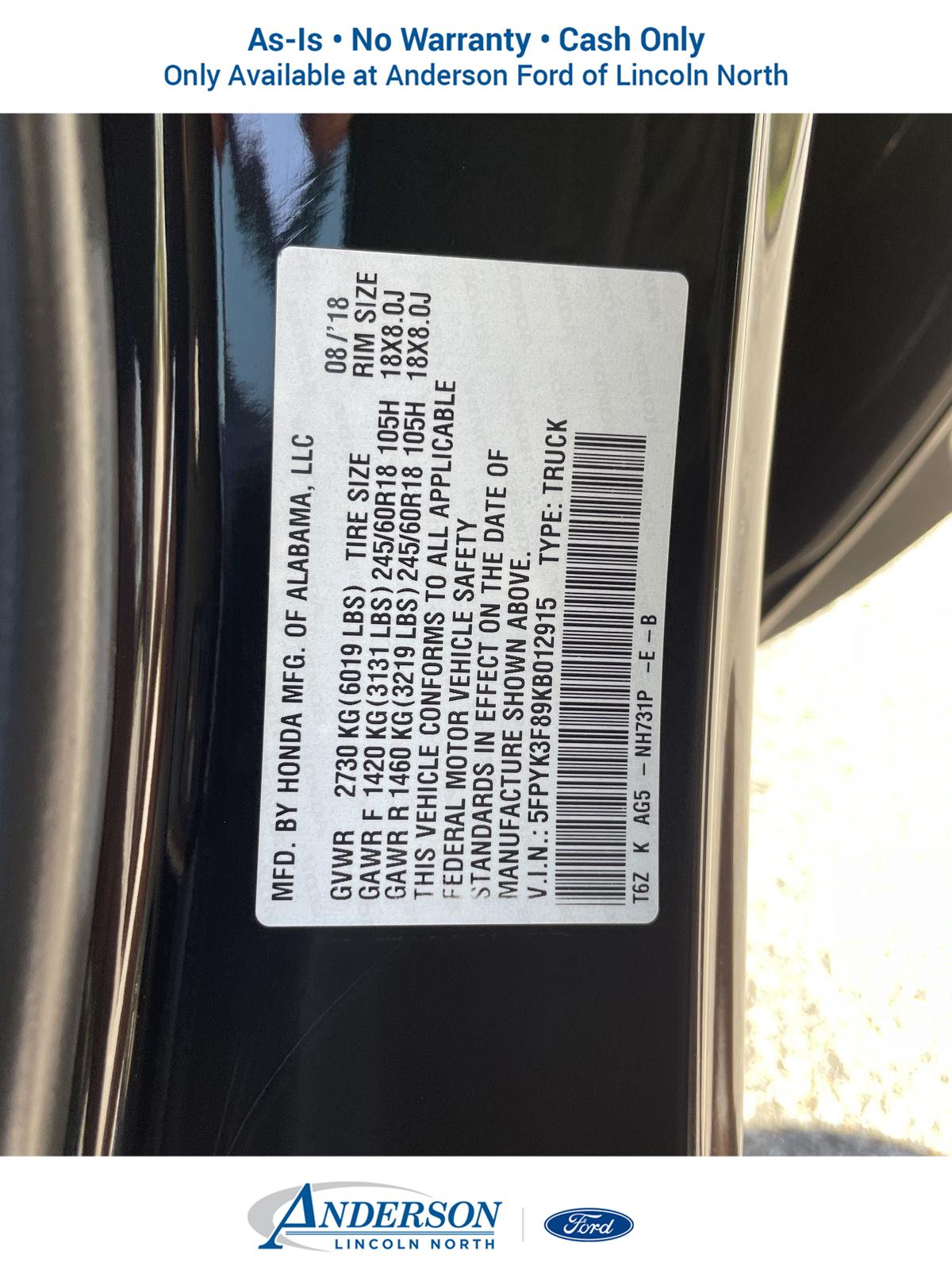 Used 2019 Honda Ridgeline for sale in Lincoln NE