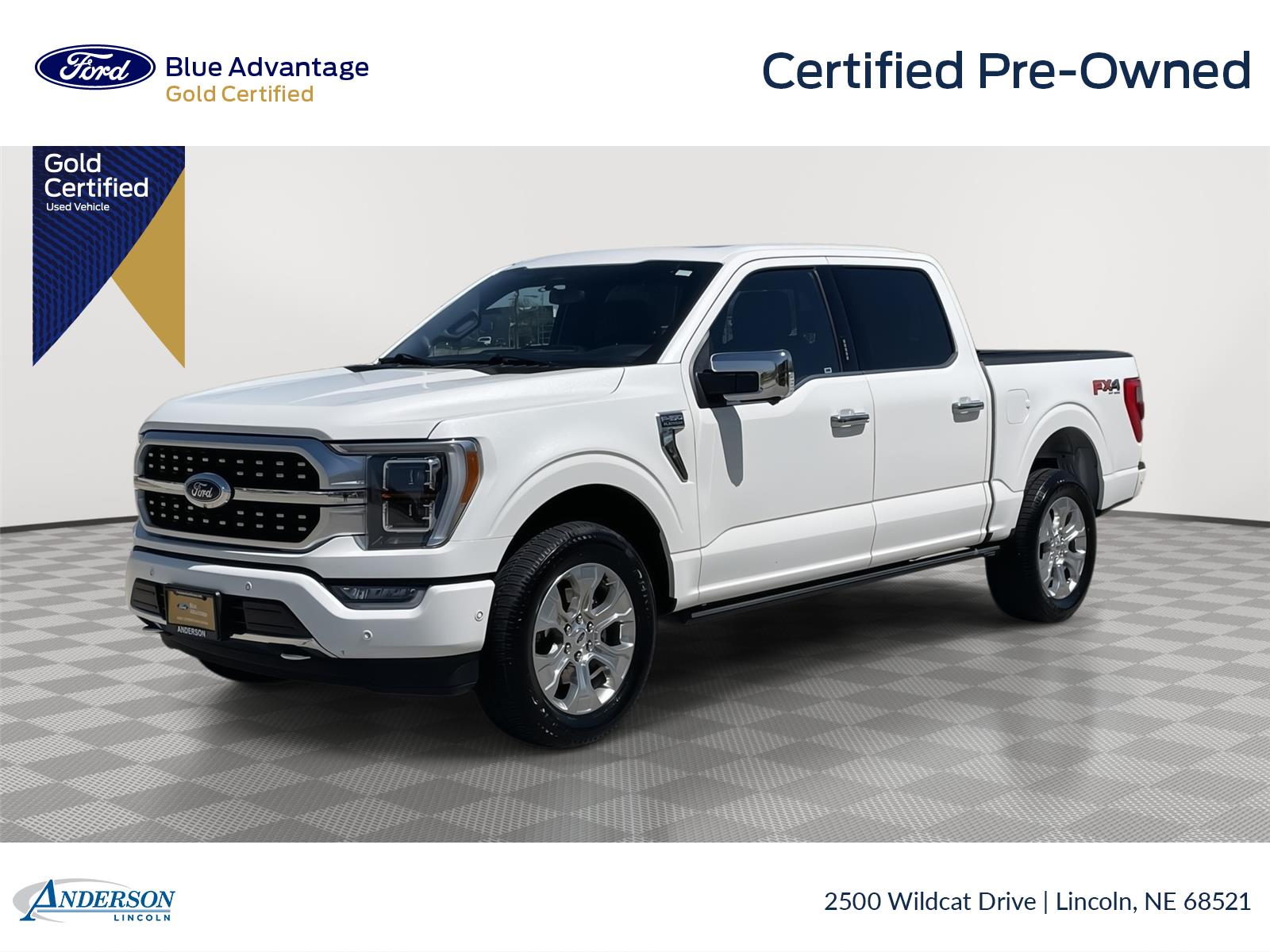 Star White Metallic Tri-Coat 2023 Ford F-150 Platinum SuperCrew 4WD Pickup Truck Four-Wheel Drive Automatic