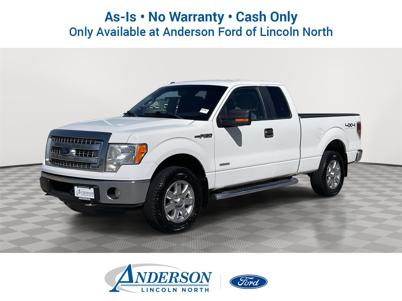 Oxford White 2013 Ford F-150 XLT SuperCab 4WD Pickup Truck Four-Wheel Drive 6-Speed Automatic