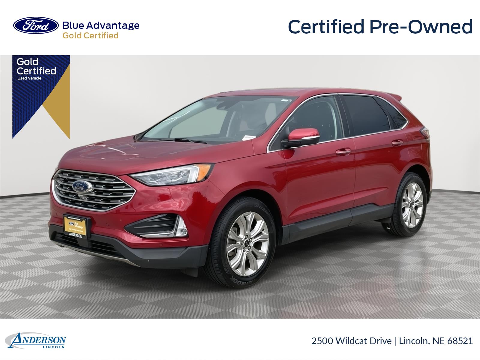 Rapid Red Metallic Tinted Clearcoat 2023 Ford Edge Titanium AWD SUV / Crossover All-Wheel Drive 8-Speed Automatic