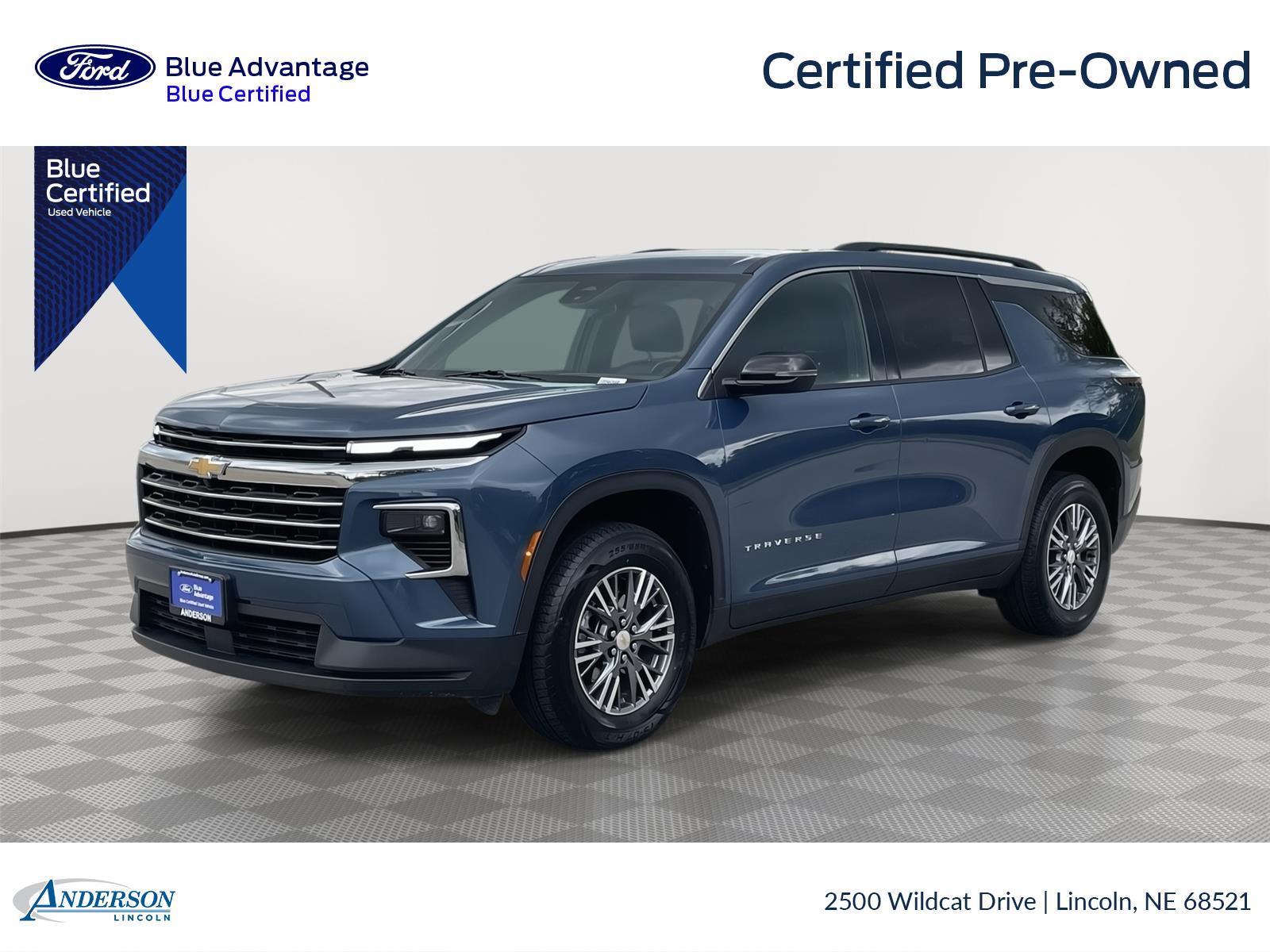Lakeshore Blue Metallic 2025 Chevrolet Traverse LT AWD SUV / Crossover Four-Wheel Drive 8-Speed Automatic