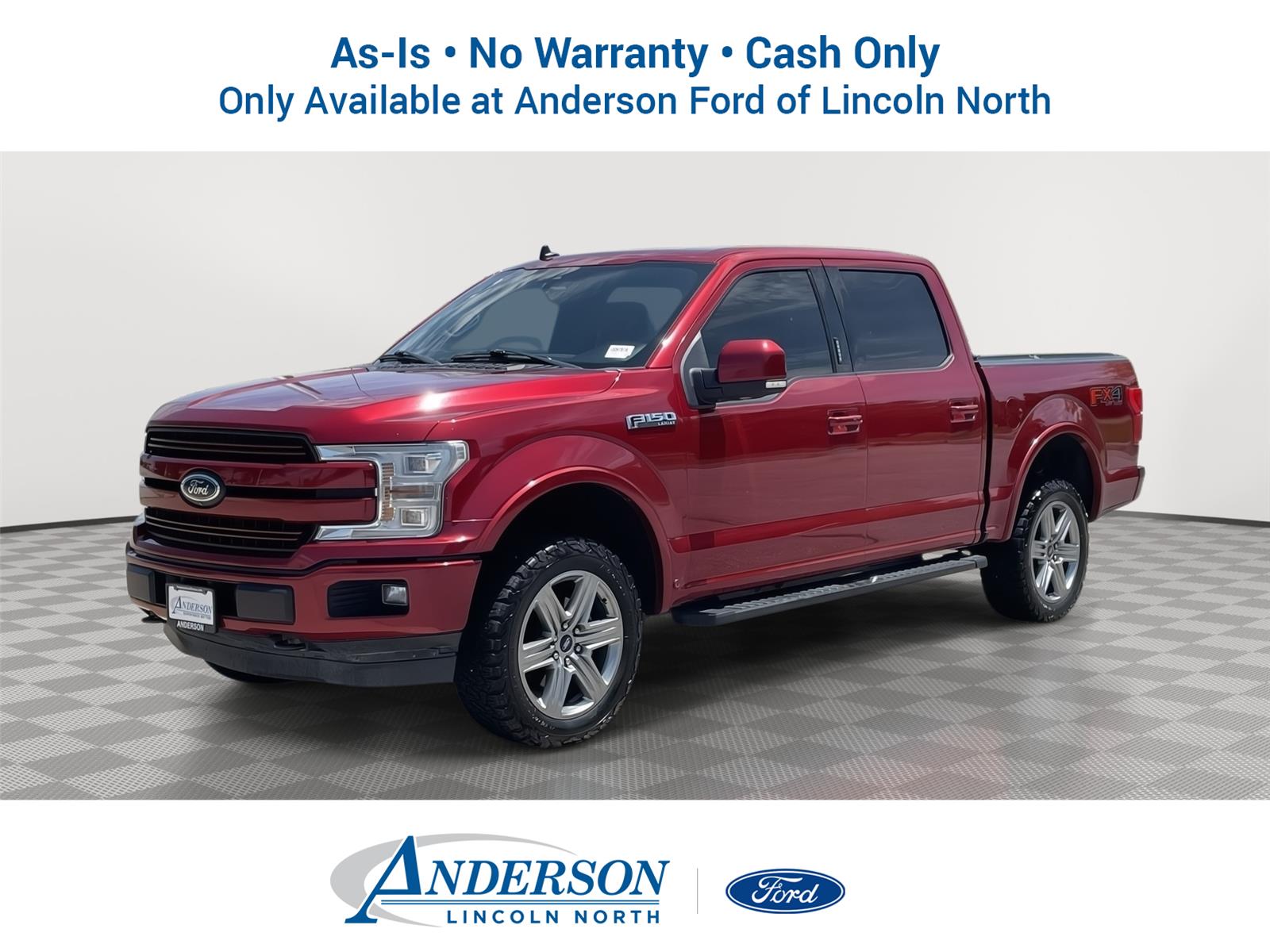Ruby Red Metallic Tinted Clearcoat 2019 Ford F-150 Pickup Truck Four-Wheel Drive Automatic