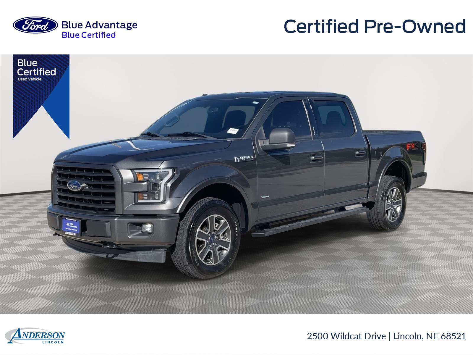 Gray (Magnetic) 2017 Ford F-150 Pickup Truck Four-Wheel Drive Automatic