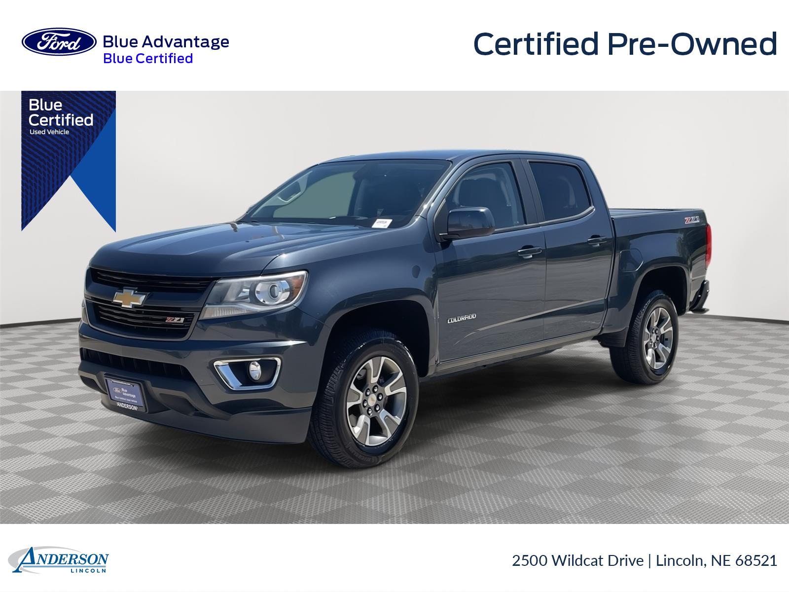Shadow Gray Metallic 2019 Chevrolet Colorado Pickup Truck Four-Wheel Drive 8-Speed Automatic