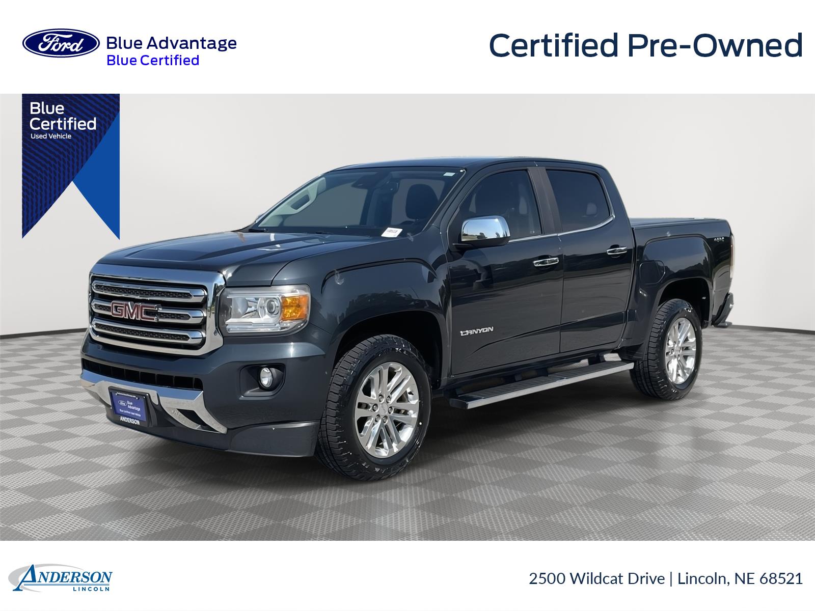 Dark Slate Metallic 2018 GMC Canyon Pickup Truck Four-Wheel Drive 8-Speed Automatic
