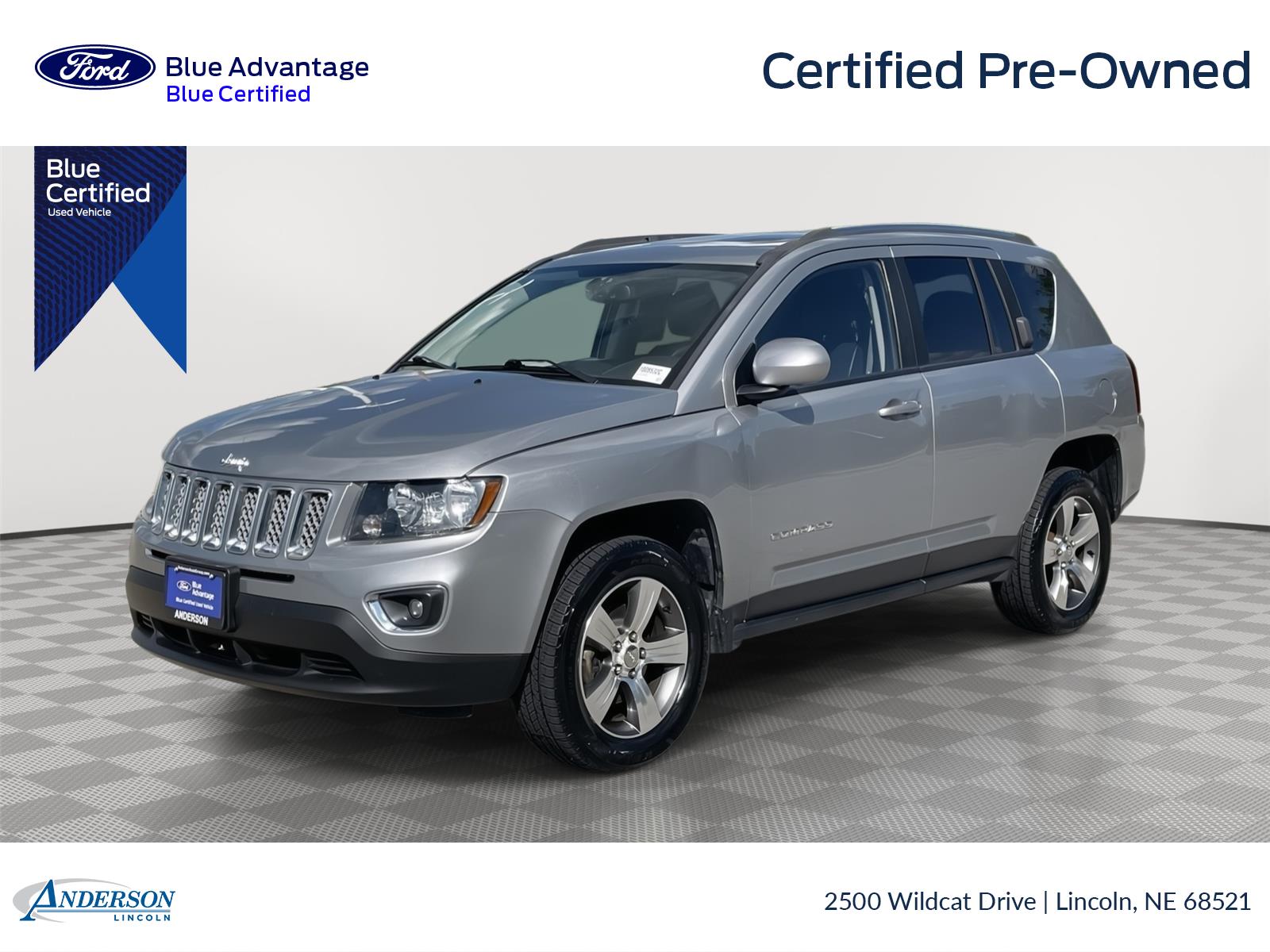 Billet Silver Metallic Clearcoat 2017 Jeep Compass SUV / Crossover Four-Wheel Drive 6-Speed Automatic