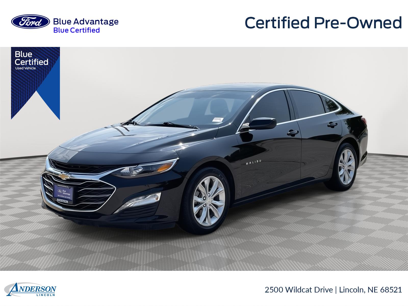 Mosaic Black Metallic 2019 Chevrolet Malibu Sedan Front-Wheel Drive Continuously Variable Transmission